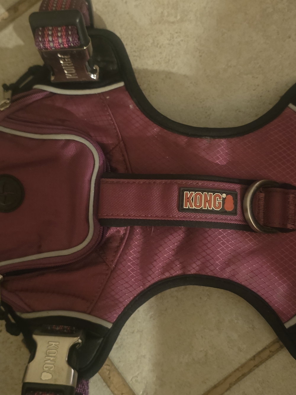 Kong Pink Dog Harness with Reflective Trim